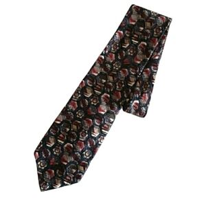 XMI Men's Geometric Print Silk Neck Tie